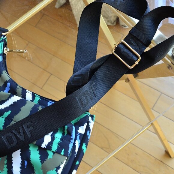 Diane von Furstenberg DVF for Target - Zebra Green Utility Crossbody Bag - Picture 4 of 10